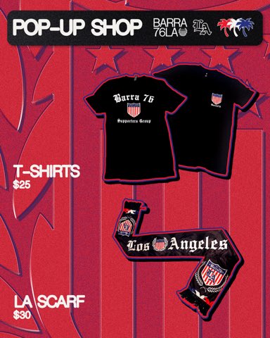 Barra76LA's tweet photo. Back at it again on Saturday as the boys take the field in preparation for the World Cup. Come join us at @boomtownbrewery where we will also have merch available for sale, aguante la BARRA 76 ❤️🤍💙🖤🇺🇸 https://t.co/u53KrwRgRn