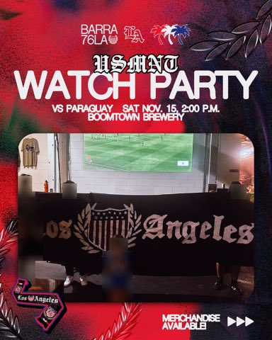 Barra76LA's tweet photo. Back at it again on Saturday as the boys take the field in preparation for the World Cup. Come join us at @boomtownbrewery where we will also have merch available for sale, aguante la BARRA 76 ❤️🤍💙🖤🇺🇸 https://t.co/u53KrwRgRn