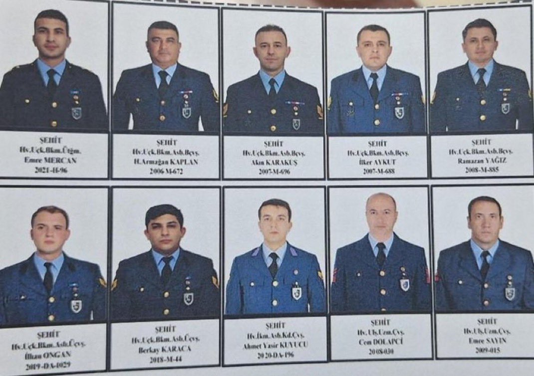 📌 Mekânınız cennet olsun🤲🤲
      Şehitler Ölmez🤲🤲🇹🇷🇹🇷

Şehitlerimiz:
Plt.Yb. Gökhan KORKMAZ
Plt.Bnb. Serdar USLU
Plt.Bnb. Nihat İLGEN
Plt.Ütğm. Cüneyt KANDEMİR 
Uçk.Bkm.Ütğm. Emre MERCAN
Kd.Bçvş. Nuri ÖZCAN
Kd.Bçvş. Ümit İNCE 
Bçvş. Burak ÖZKAN
Bçvş. Emrah KURAN
Bçvş. Hamdi