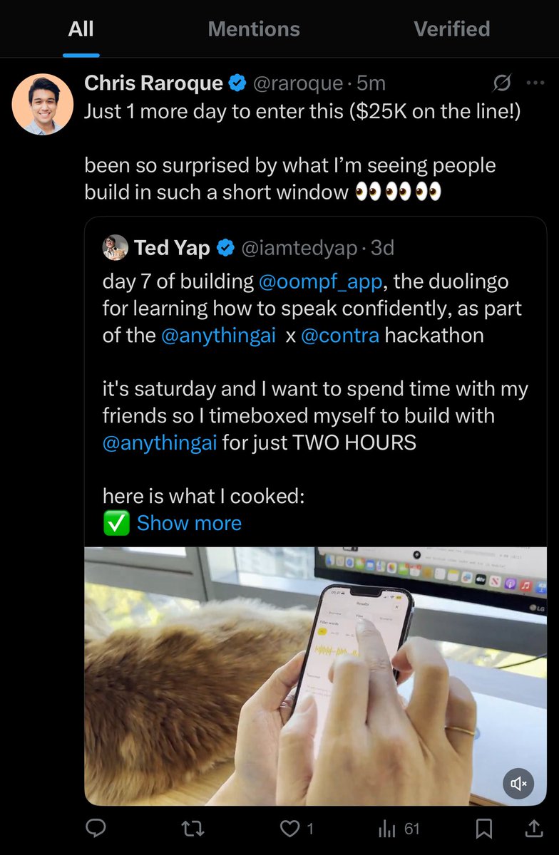 iamtedyap's tweet image. Just got reposted by one of my fav tech YouTubers 😳

this is why you build in public — you never know who’s watching. keep sharing your journey!