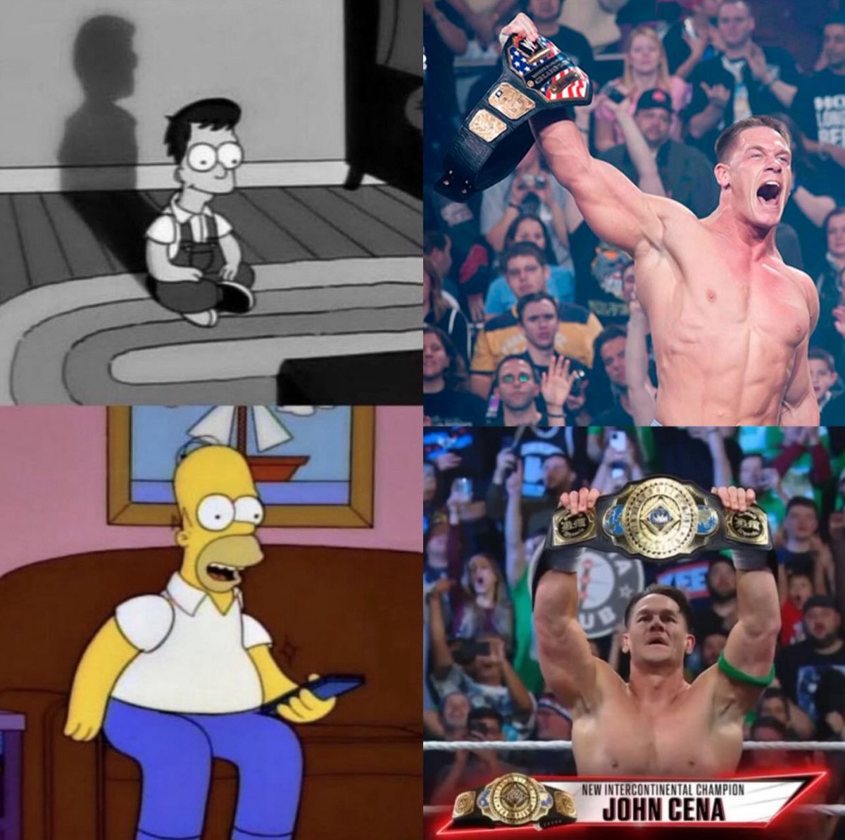 John Cena’s first title, to John Cena’s last title win. #JohnCena #WWERaw