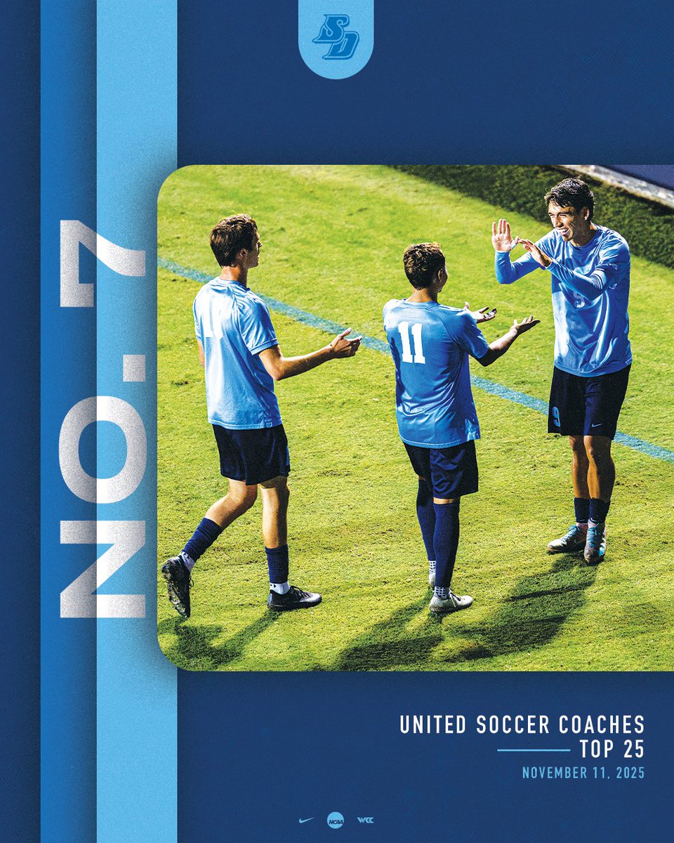 Lucky number 7⃣

Your Toreros are the seventh ranked team in the nation in this year's final United Soccer Coaches poll! 

#GoToreros