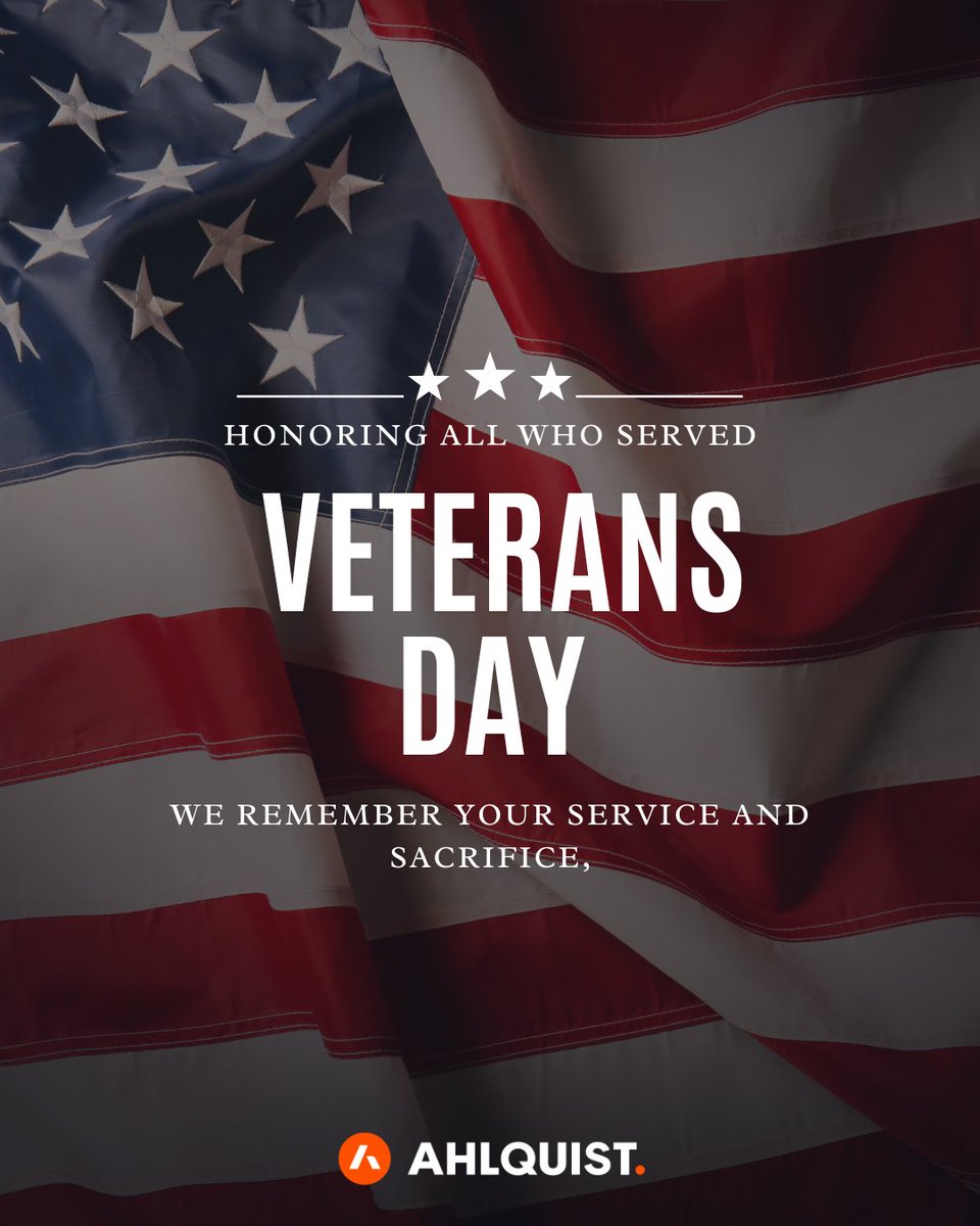 ahlquistdev's tweet image. Honoring the brave. 🇺🇸
Today we pause with gratitude for the veterans who have served and sacrificed for our freedom. Thank you for your courage, strength, and dedication.

#ahlquist #everonward #commercialdevelopment #veteransupport #HonorTheVeterans