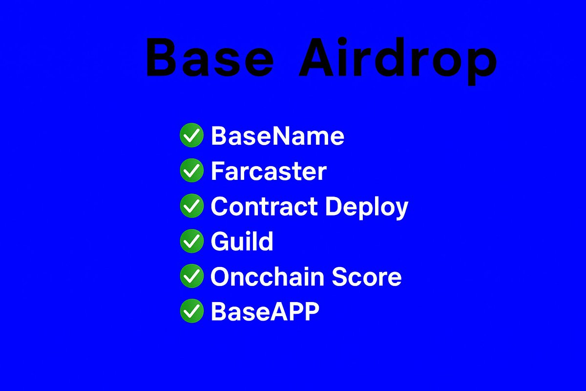 🚀 $BASE Airdrop Could Drop Millions! 💰

Are you ready for it? 👀

Everyone’s talking about the $BASE airdrop 
but only a few are actually building! ⚡️
It’s still early. Stay active, stay noticed.

🔥 Airdrop Prep Checklist:
✅ Get your Base Name (~$4) →