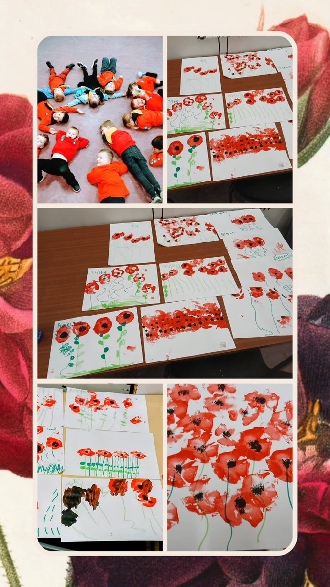 42ndScouts's tweet photo. Remembrance Night - 
Today was Remembrance Day, so we took some time to learn what that meant and how we wear poppies to remember the soldiers.
We then made some "splat" poppies with cotton wool and paint. How fabulous they looked!
We then arranged ourselves into a large po... https://t.co/q7sQTWDMxw