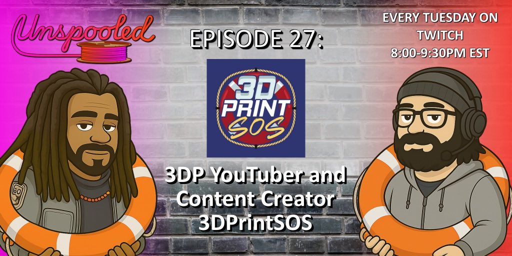 We've sent out a 3DP SOS for help and <a href="/FedorSosnin/">Fedor Sosnin</a> of 3DPrintSOS has answered!

He'll be joining us on tonight's episode of the <a href="/unspooled3DPod/">Unspooled</a> on both <a href="/Twitch/">Twitch</a> and @youtube. 

Join <a href="/LayerXLayer3D/">LayerXLayer - Unspooled3d Podcast - #3DPrintopia</a> and myself, <a href="/Mojee3d/">Corey - Mojee3D</a> for episode 27 at 8:00PM EST.