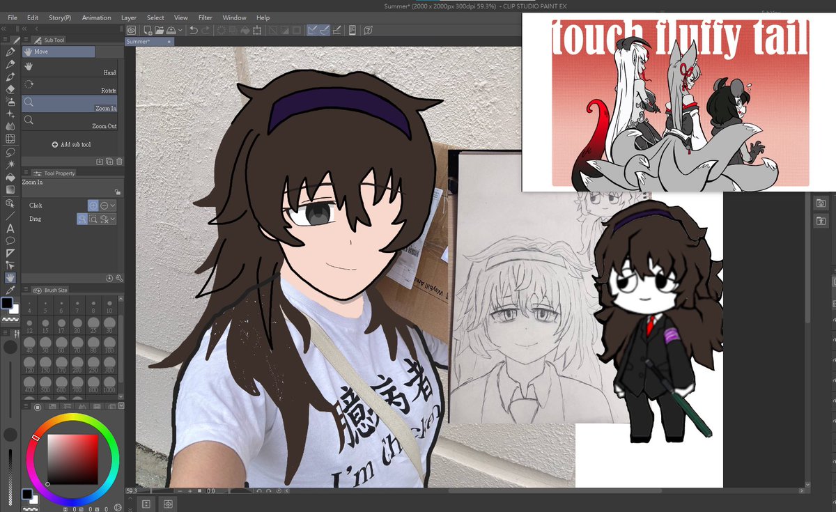 First time trying CSP + how to draw on computer!! ^^
I still don’t know a LOT of the functions…
I hope I can find some crash course tomorrow to help me navigate through this software😭🙏🏻