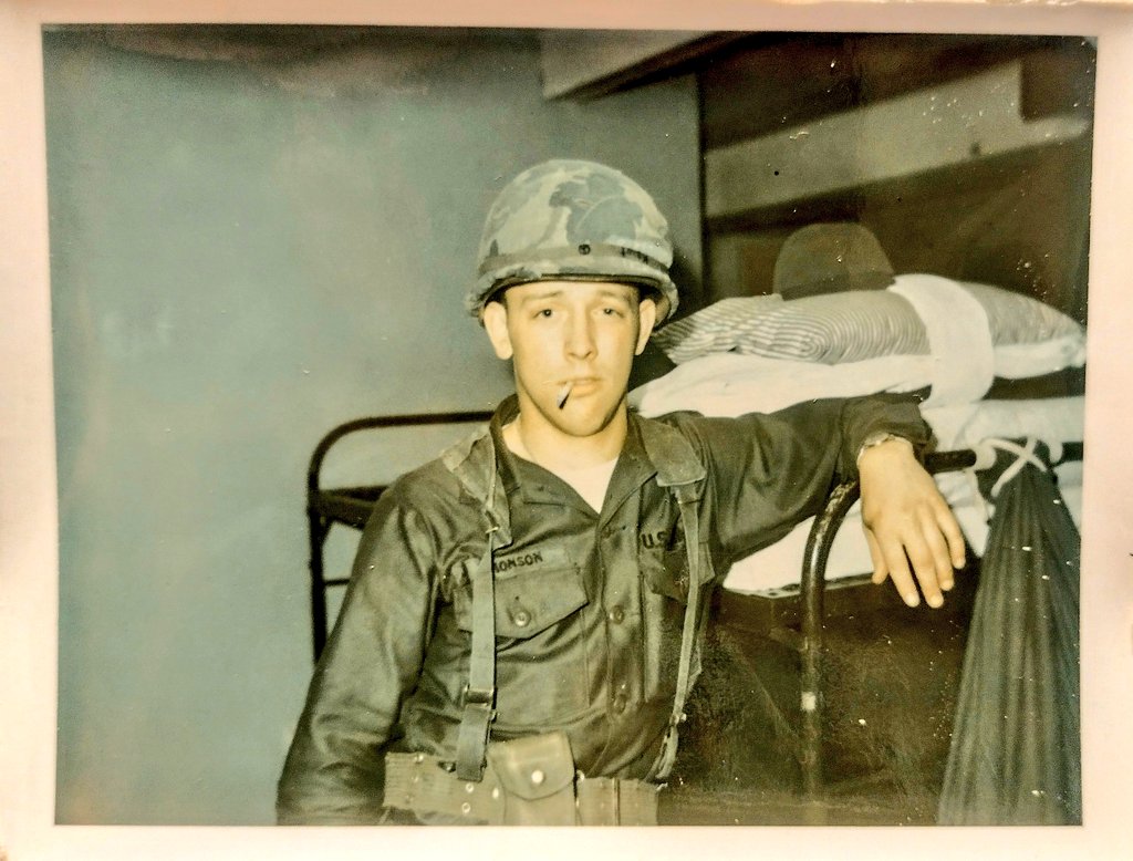 A salute to my father and all the folks who didn't suffer from bone spurs. 
RIP, dad. 
#BigRedOne