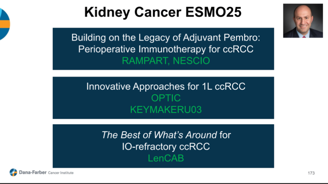 #ESMO25 lived up the hype for #GUOncology! 
🎙️4 Presidential presentations
📜6 NEJM/AnnOnc publications

Join <a href="/DrChoueiri/">Toni Choueiri, MD</a> <a href="/BradMcG04/">Bradley McGregor</a> <a href="/AtishChoudhury/">Atish Choudhury, MD PhD</a> <a href="/bickythapa02/">Bicky</a> for highlights!

Prostate: tinyurl.com/5h3frn5h

Bladder: tinyurl.com/mw38yhjw

Kidney: tinyurl.com/4avjatdp