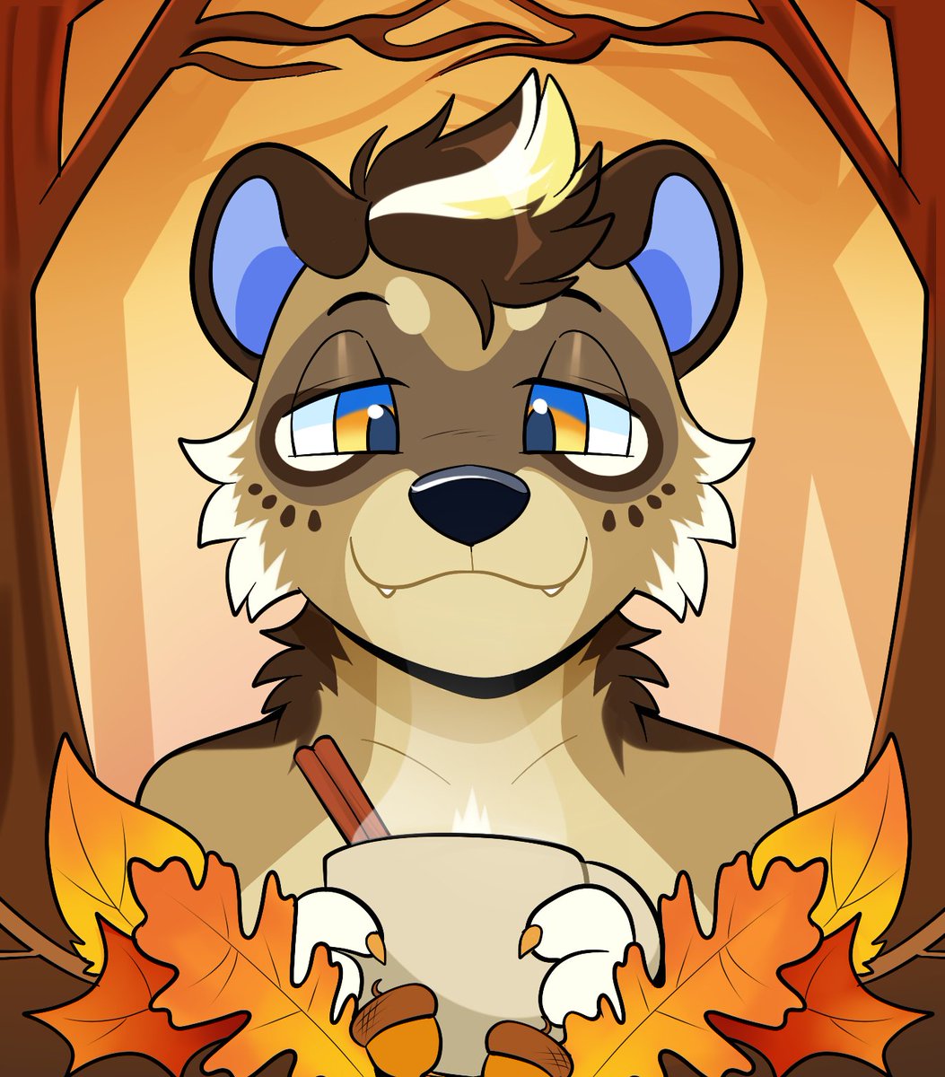 EctoDrool's tweet image. Autumn Spice ych slots 🍂☕