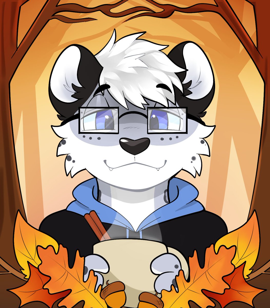 EctoDrool's tweet image. Autumn Spice ych slots 🍂☕