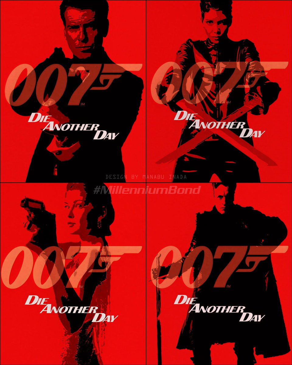WolframBooks's tweet image. Japanese concept poster artwork for #DieAnotherDay, designed by Manabu Inada. (1/3)