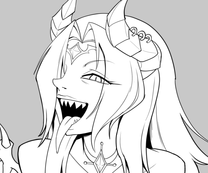 Wip of dragon girl fanart