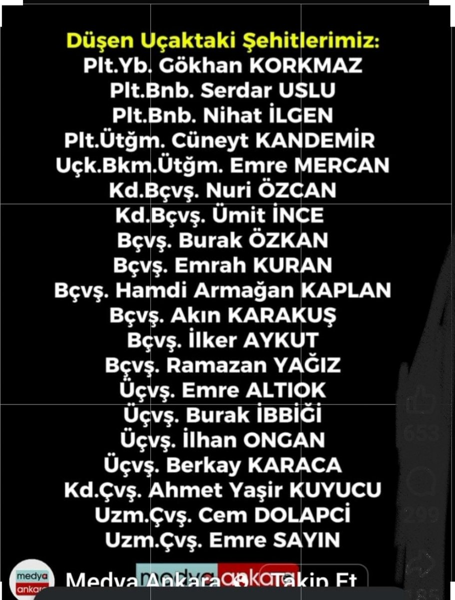 NidaiSeven's tweet photo. Bir kez daha yüreğimiz yanıyor…
Görev başında, 
Gürcistan hava sahasında düşen askeri kargo uçağında şehit olan evlatlarımıza Allah’tan rahmet; ailelerine ve yüce milletimize sabır diliyorum.
Başın sağ olsun Türkiye… 😢
🇹🇷
Nidai Seven https://t.co/2yfk8epNVZ