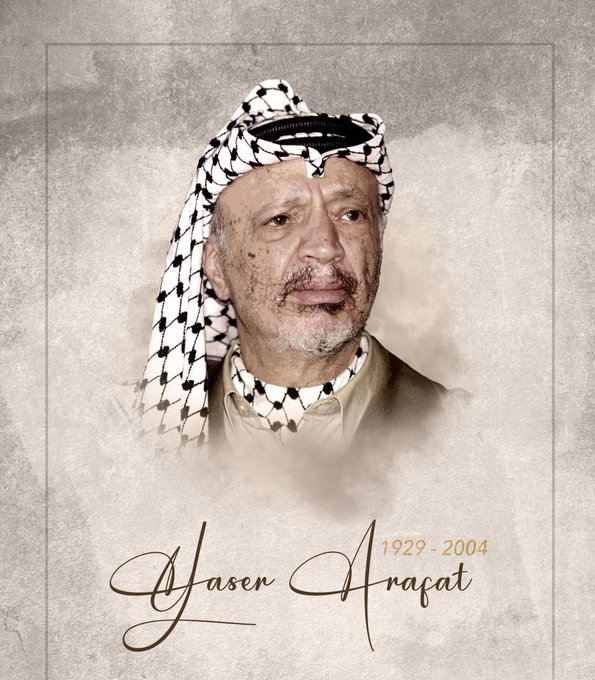 Un día como hoy murió Yasser Arafat, líder del pueblo palestino. Su memoria nunca será traicionada por los revolucionarios cubanos. Siempre estará #CubaConPalestina.