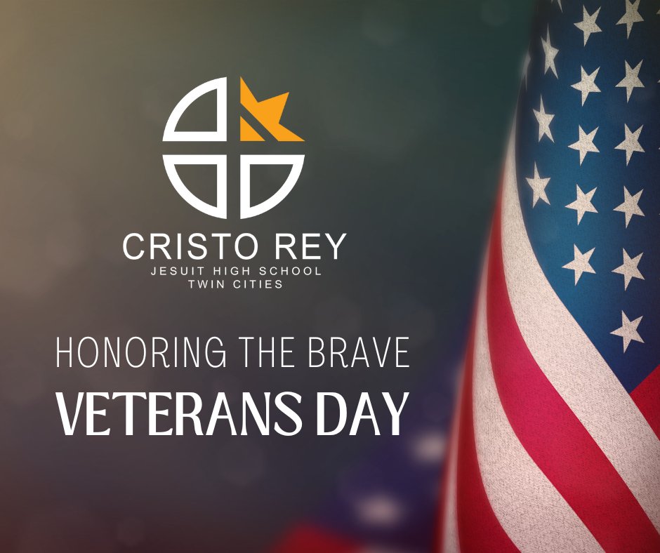 CRJesuit_TC's tweet image. Cristo Rey proudly honors the brave men and women who have served our nation with courage and sacrifice. Today, and every day, we express our deepest gratitude to our veterans for their unwavering commitment to protecting our freedom. #VeteransDay