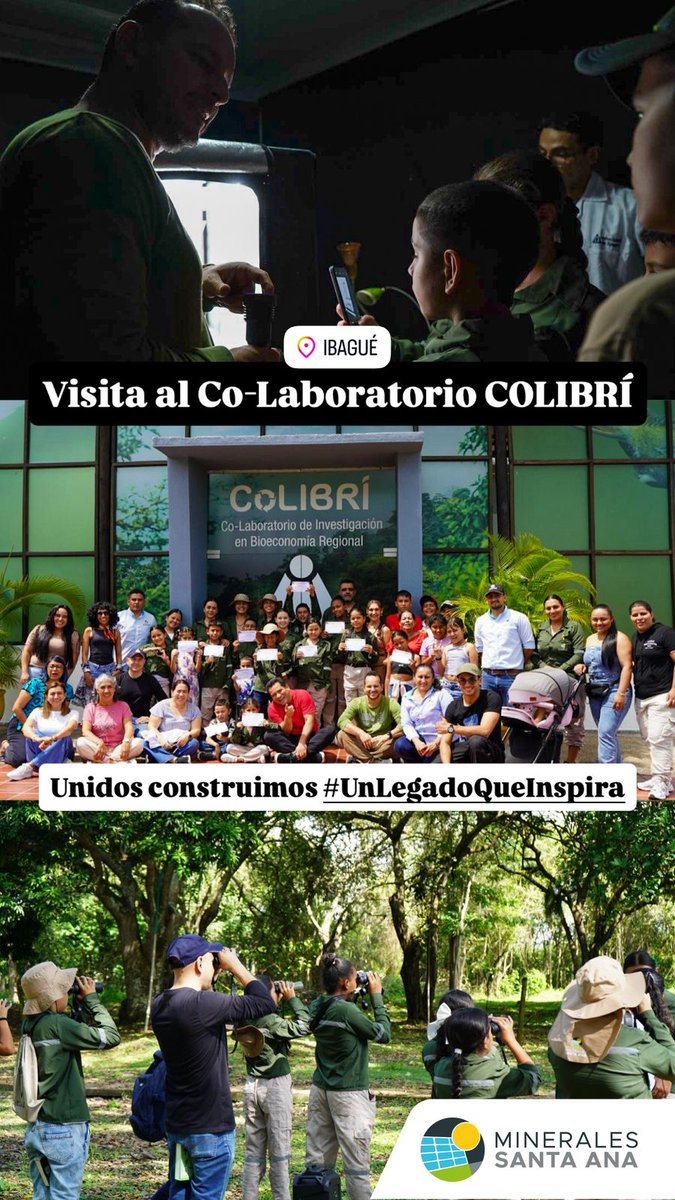 Conectamos nuestros niños, niñas y jóvenes de #VisiónVerde con la ciencia y la sostenibilidad 🌱
Junto a la @UniversidadIbague y el Co-Laboratorio CoLibri, exploramos bioeconomía, acuaponía y tecnología al servicio del ambiente.
#MineralesSantaAna #LegadoQueInspira #ExplorarEs