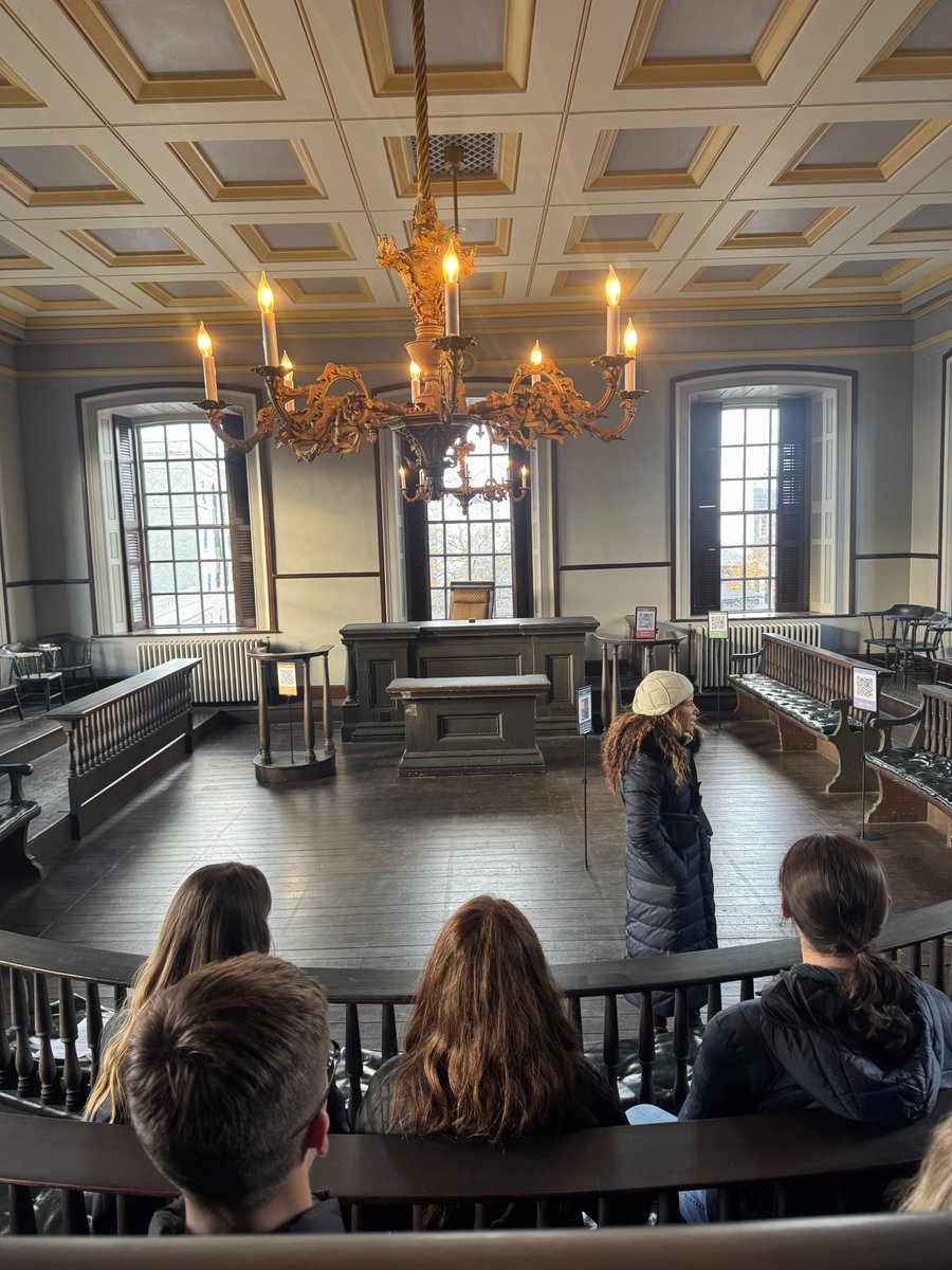 RISecState's tweet image. Our RI Civic Leadership Program students spent their day off from school on our RI History Tour!
Here&apos;s what we saw:
⭐ International Museum of World War II
⭐ Newport Historical Society
⭐ Great Friends Meeting House
⭐ The Colony House