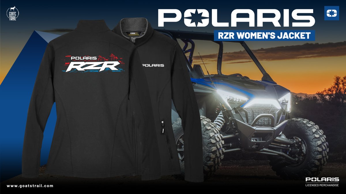 GoatsTrailCo's tweet image. 💥 Stay fierce. Stay dry. Stay trail-ready.

The Polaris® RZR Women’s Lightweight Jacket blends off-road toughness with adventure style. 💃🌧️

goatstrail.com/products/polar…

#PolarisRZR #WomenWhoRide #TrailReady #OffRoadLife #RidePolaris #AdventureAwaits