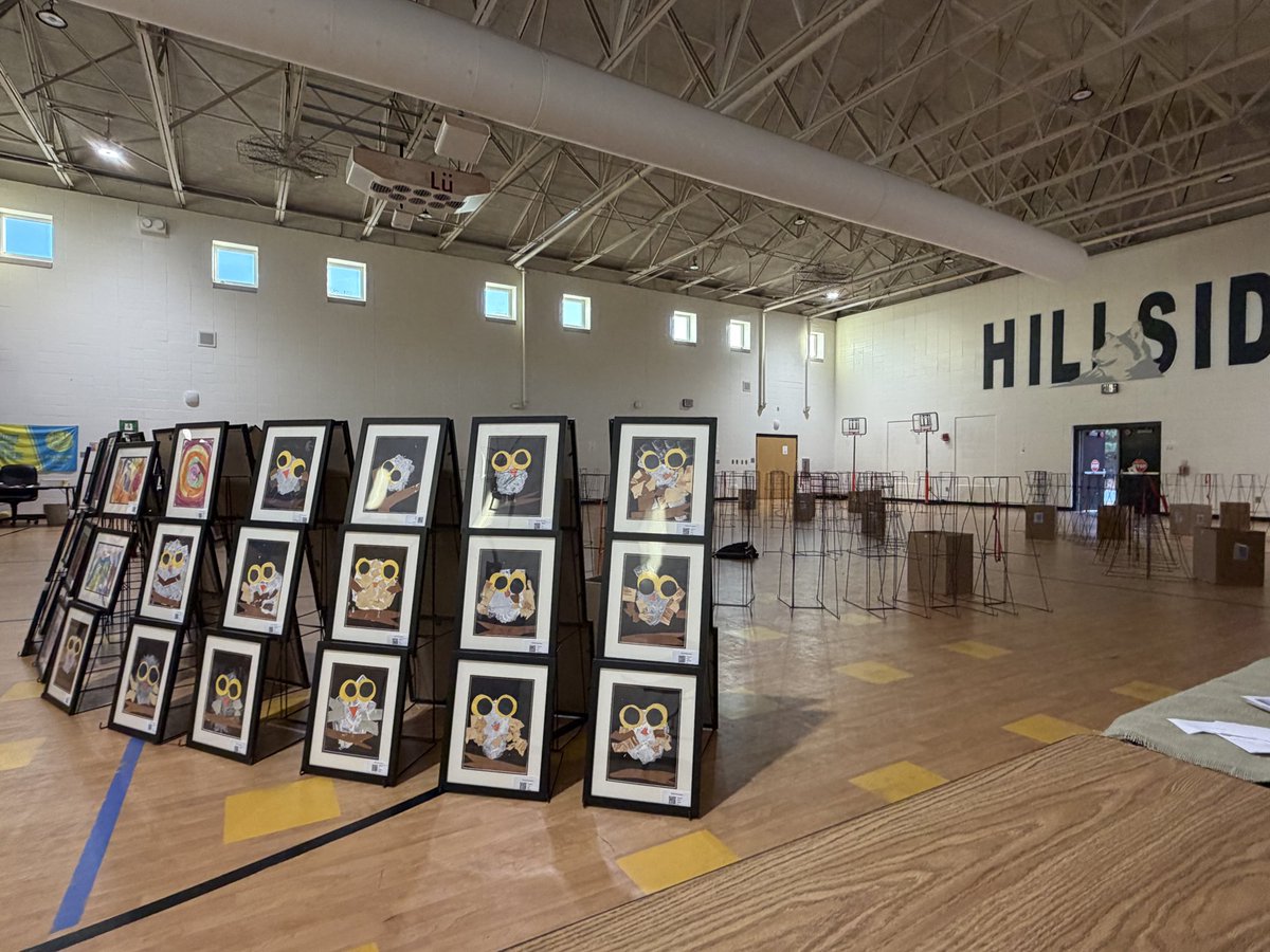 Starting to see art go up!!! Come join our art show - see what our Hillside Huskies have been working on in art class!! <a href="/HillsideES/">Hillside Elementary</a> <a href="/HardrayDumas/">Dr. Hardray Dumas</a>   6:00-7:30 pm - in the HES Gym!!
