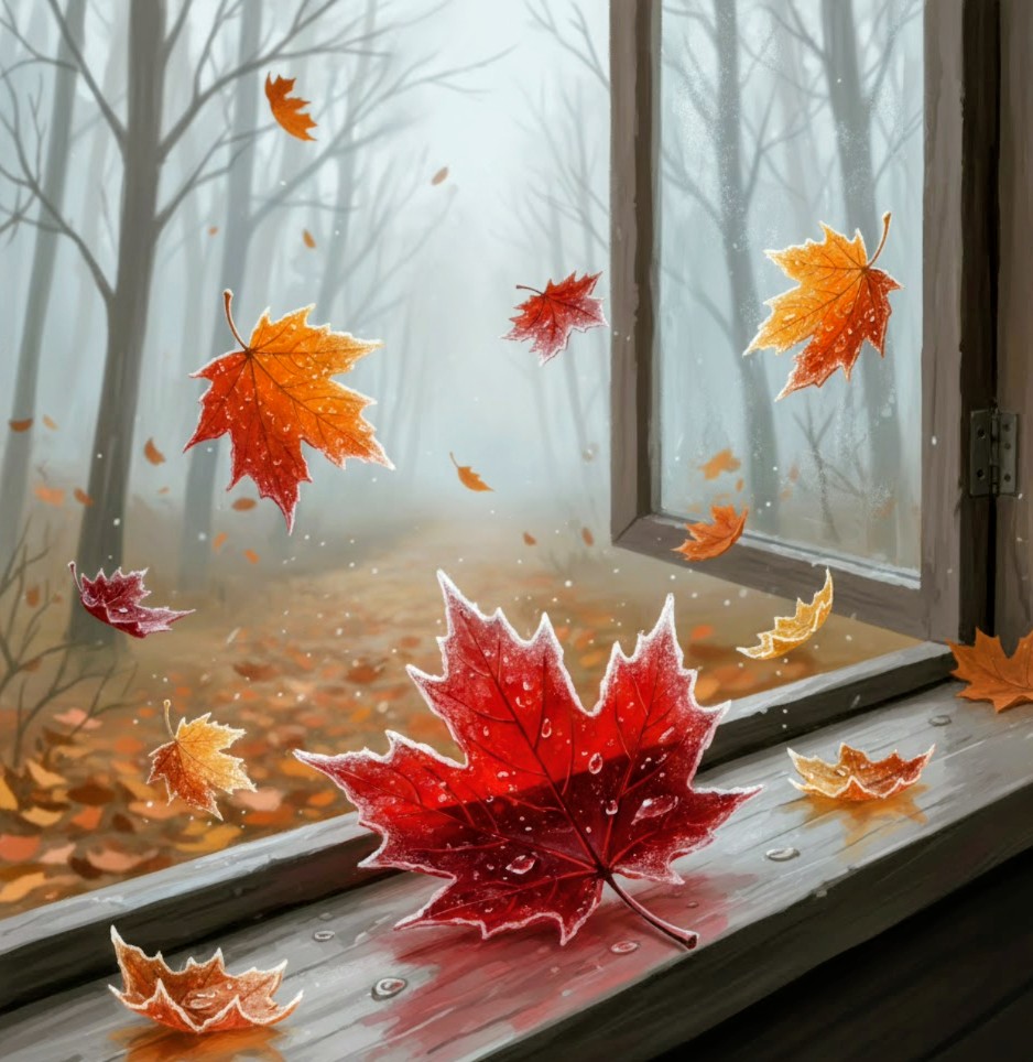 ♱┈*⑅ 𝐺𝑜𝑜𝑑 𝑚𝑜𝑟𝑛𝑖𝑛𝑔⑅*┈♱

✎ꪑ
​風が窓を叩くたび

舞い込む紅葉のガラス片

​赤､橙､こがね

ひやりと冷たい霜の輝き

​指先に触れるたび

過ぎ去る秋の微かな記憶

​鮮やかに散りゆくその刹那を

閉じ込めたような透明な葉

​移ろう季節をただ見つめて

 #ポエム