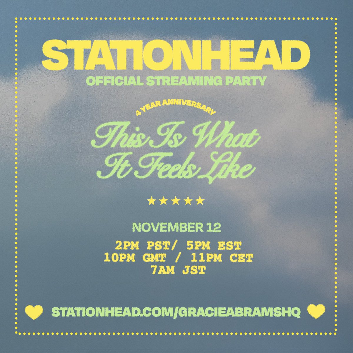 gracieshq's tweet image. Celebrate 4 years of This Is What It Feels Like tomorrow with us on @STATIONHEAD &amp;lt;3 #TIWIFL
