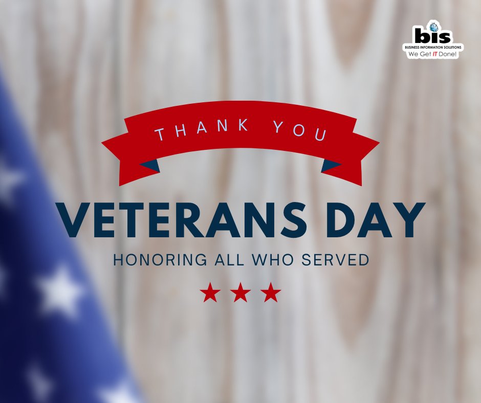 pdlaskbis's tweet image. Today we honor those who served and protected our freedom.
Thank you, veterans, for your courage and sacrifice. 
#askbis #itdoneright #wegetitdone #veterans #veteransday