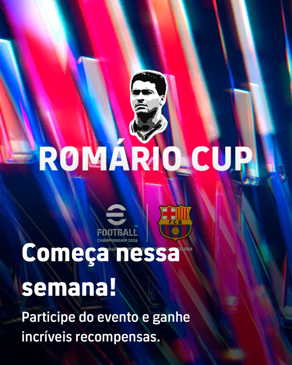 🏆 A Romário Cup começa esta semana!

Competindo online, você garante sua vaga no Rio em dezembro. Depois, é lutar por uma vaga em Barcelona em janeiro de 2026.

Jogue #eFootball e comece sua jornada rumo à glória! ⚽💪

#RomarioCup #eFootball