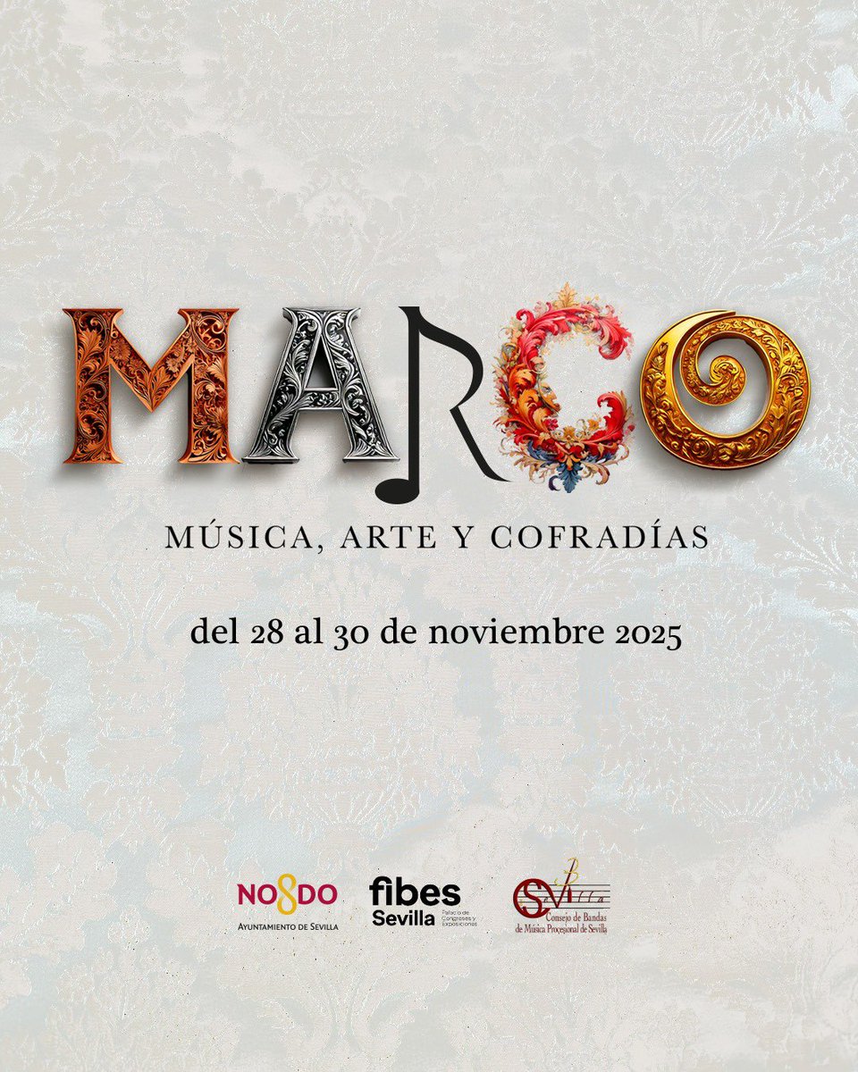 🟢 #EstandarteDS | Del 28 al 30 de noviembre, en <a href="/fibesevilla/">Fibes Sevilla</a> y diferentes espacios de Sevilla, se celebrará la 2ª edición de la feria cofrade <a href="/marco_cofradias/">MARCO · Música, Arte y Cofradías</a> 

➡️ Entre otras las bandas participantes serán: <a href="/Banda_Rescatado/">BCT Rescatado La Solana</a>, <a href="/lascigarreras/">Las Cigarreras</a>, <a href="/BandaSayones/">SAYONES</a>, <a href="/BCRescateLin/">Banda de Cabecera Rescate y Dolores Linares</a>,