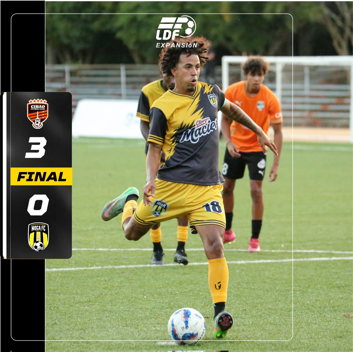 🔥 ¡FINAL EN SANTIAGO! 🔥
Nuestros #aurinegros cayeron 3-0 ante Cibao FC en la Expansión LDF 2025.

Seguimos trabajando con la mirada puesta en lo que viene 
.
.
.
#expansiónldf #mocafc #aurinegros