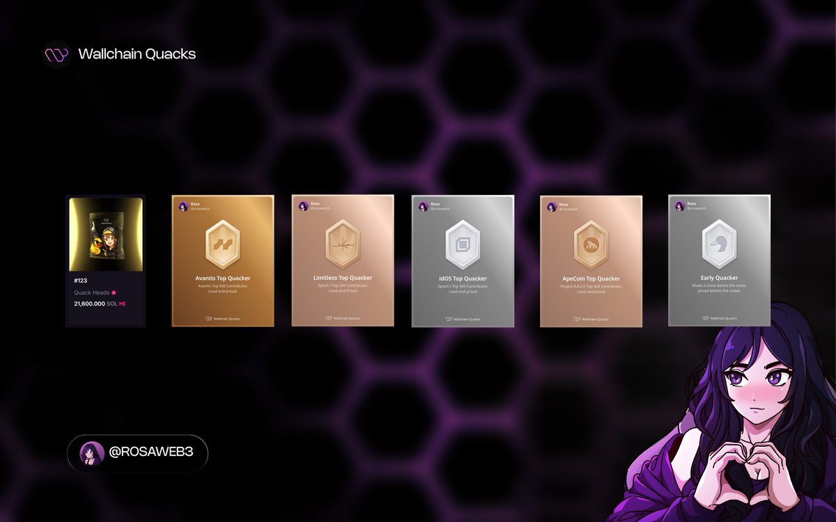 Quack. Quack. 

Even though I didn’t add a new badge to my collection today, I added more valuable and that’s this NFT. 

Think simply don't be stupid: <a href="/wallchain/">Wallchain Quacks</a> has distributed over $2M in just two months ➟ do you really think a team that achieved this hype, succes and they