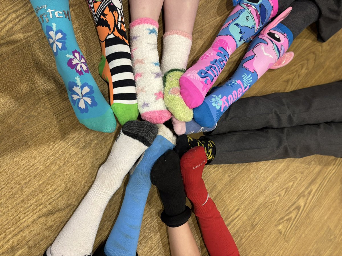 SketchleyHill's tweet image. We also wore odd socks today to continue to raise awareness and use our power for good during #AntiBullying week @ABAonline #PowerforGood