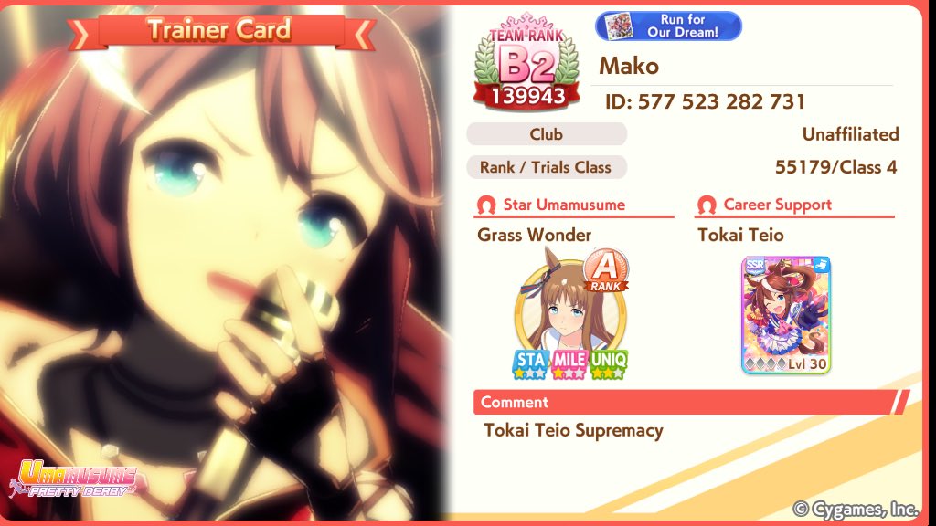 I have some follower slots open if you guys haven’t added me and you play Uma 🥺👉👈