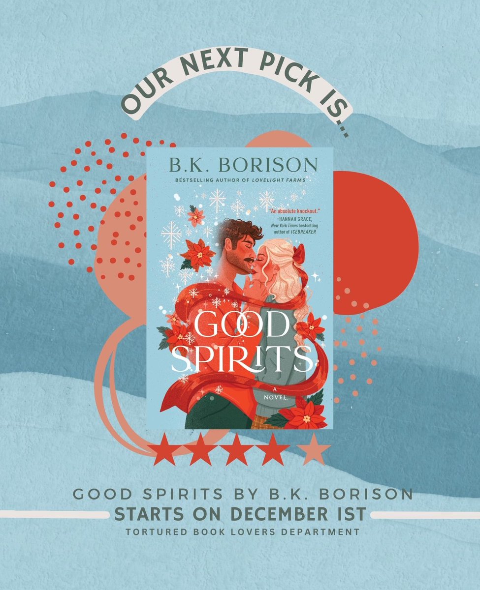 our next read is…Good Spirits by B.K. Borison

this read will start on December 1st! make sure to join the fable to follow along with chapter discussions! 📚❤️