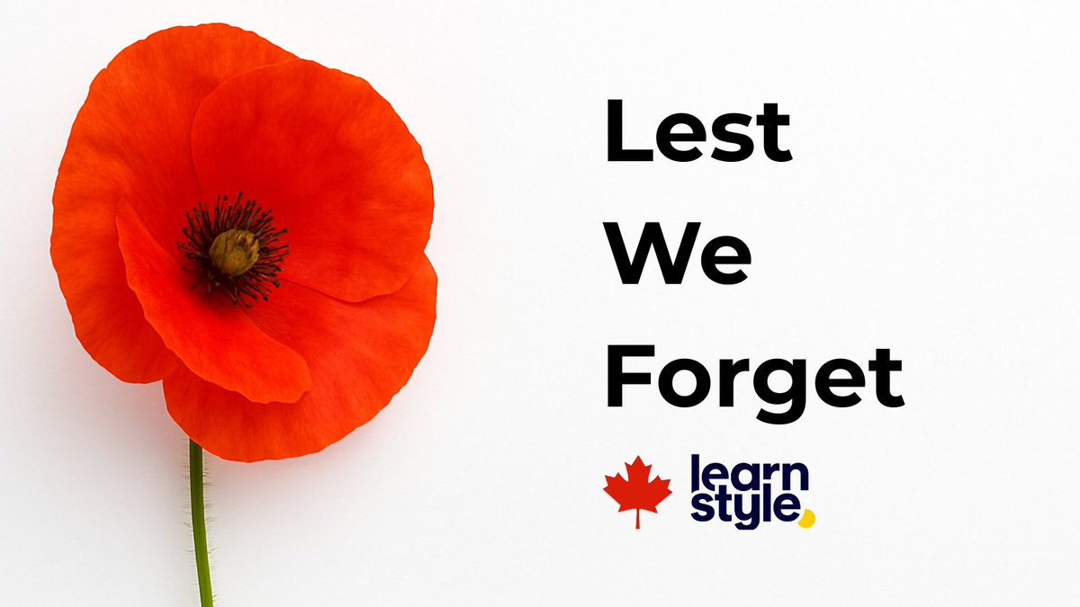learn_style's tweet image. Today, we honour the courage and sacrifice of those who served Canada and those who continue to serve.

As a Canadian owned and operated organization, LEARNstyle is grateful for the freedoms their dedication protects.

Lest we forget.