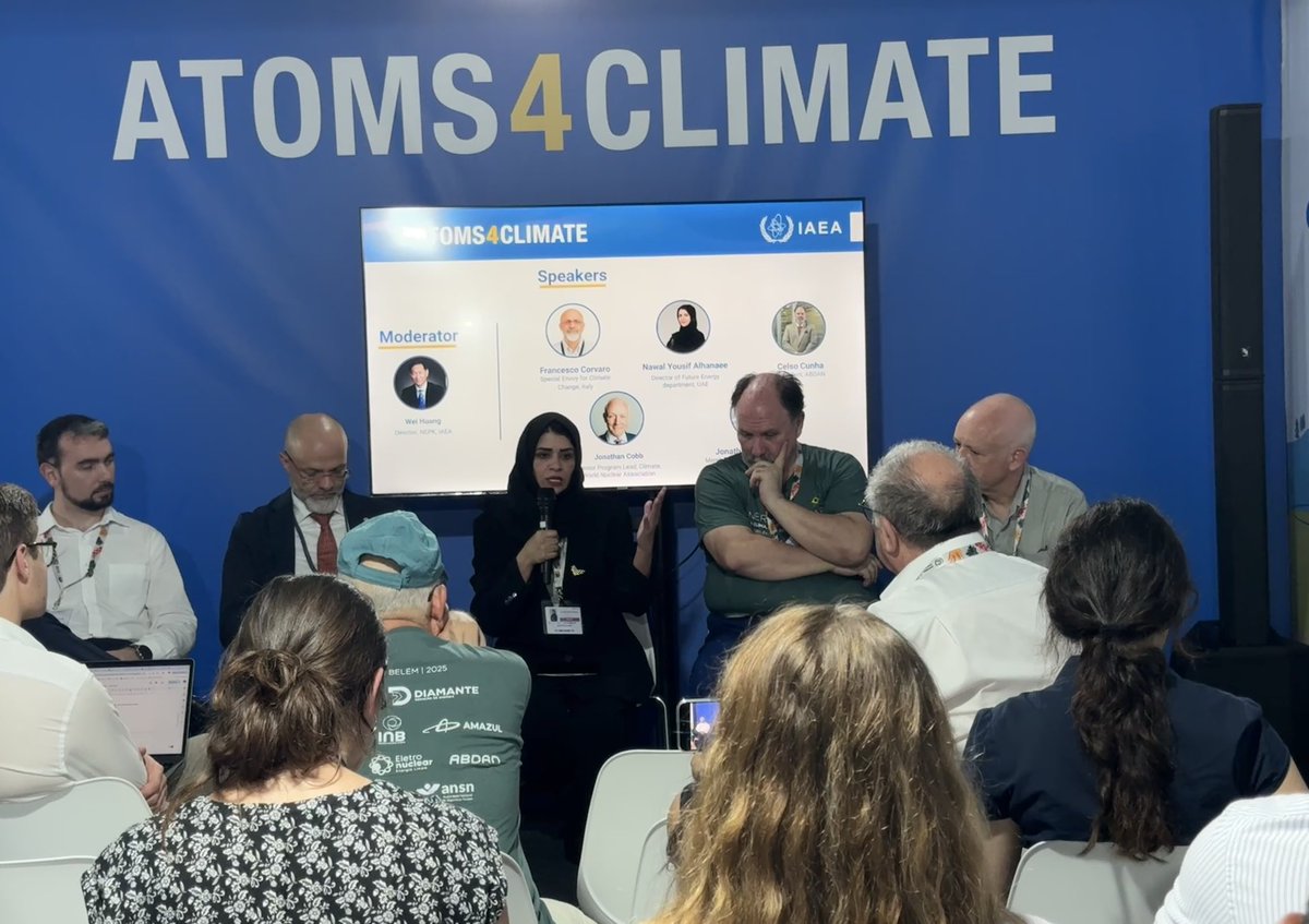 iaeaorg's tweet image. Global interest in small modular reactors (SMRs) has been increasing due to lower upfront costs and greater flexibility than traditional nuclear power plants.

Today at the #Atoms4Climate Pavilion at #COP30, a high-level panel featuring @IAEANE Deputy Director General Mikhail