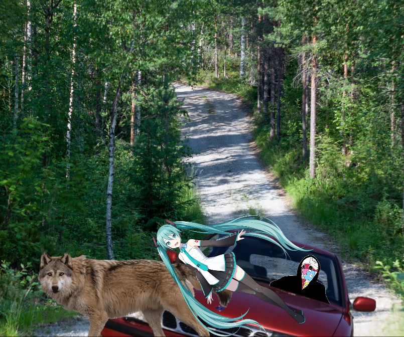 GET OUTTA WAY MIKU IM IN HURRY! rip wolf