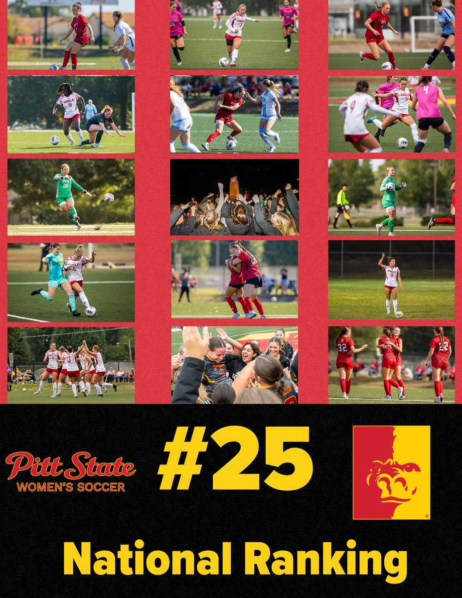 We only drop down one spot in the national rankings! 🦍⚽️