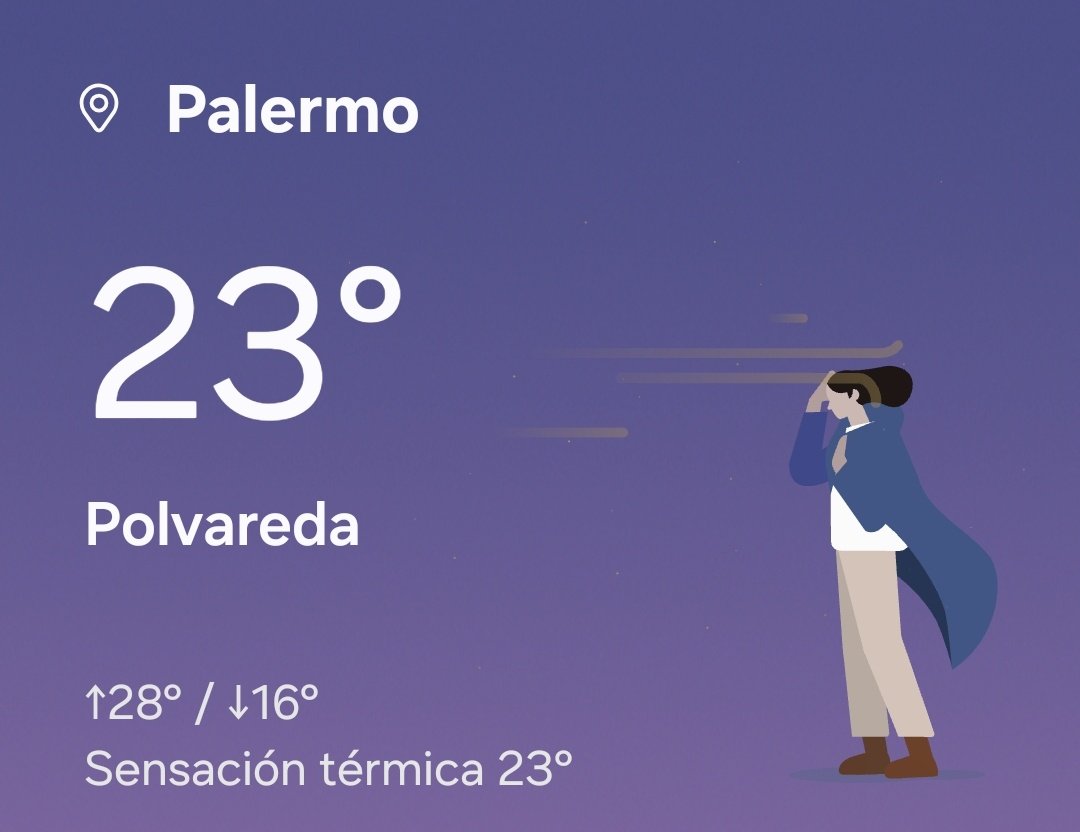 Se pronostican lluvias? 
No, Polvareda 👀