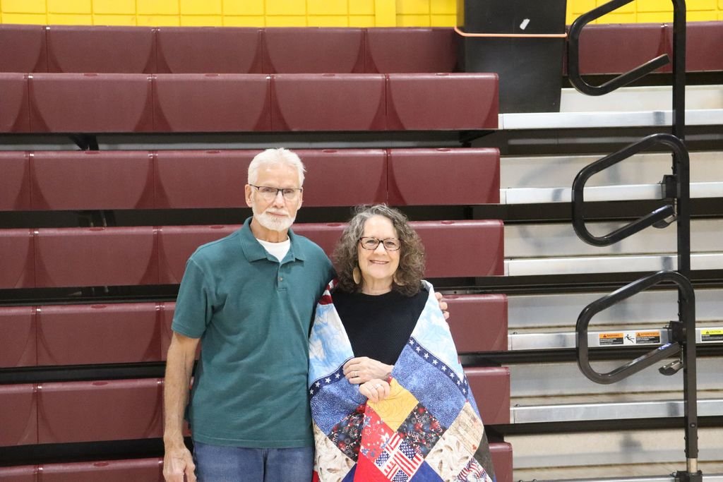 MennoWolves's tweet image. At our Veterans Day Program 14 Veterans received either a Quilt of Valor or a Quilt of Honor. Four Quilts of Valor were given out and ten Quilts of Honor were given out. Pictured are various recipients and their families.