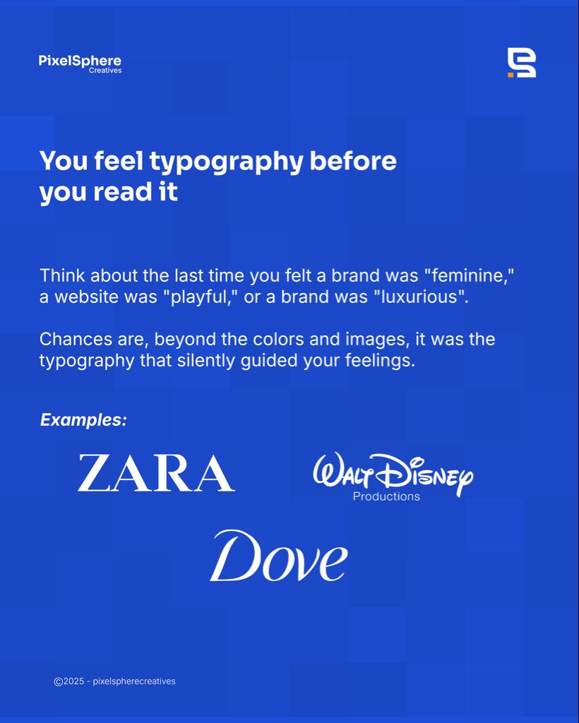 PixelsphereC's tweet image. Typography is not a decorative afterthought. It is a fundamental component of brand identity.

Beyond communication, it also holds the subtle power to evoke emotion, ensure clarity, and build a lasting identity.

(1/2)

#typography #brandidentity #creativetips #canadianstartup