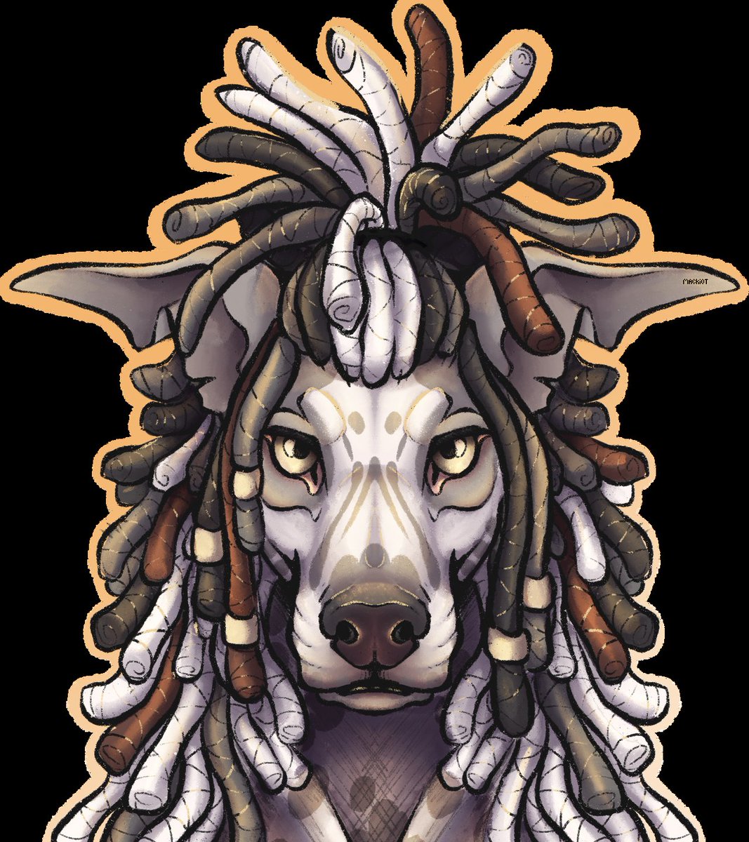 Mackiot's tweet image. Opening pet portraits!(will do OCs too!) 50$ USD, I can take paypal or venmo, want something different? Feel free to ask! I need to make some money by the end of the week, so lowkey emergency?
The corded poodle is an older example, but the brown poodle is more recent!