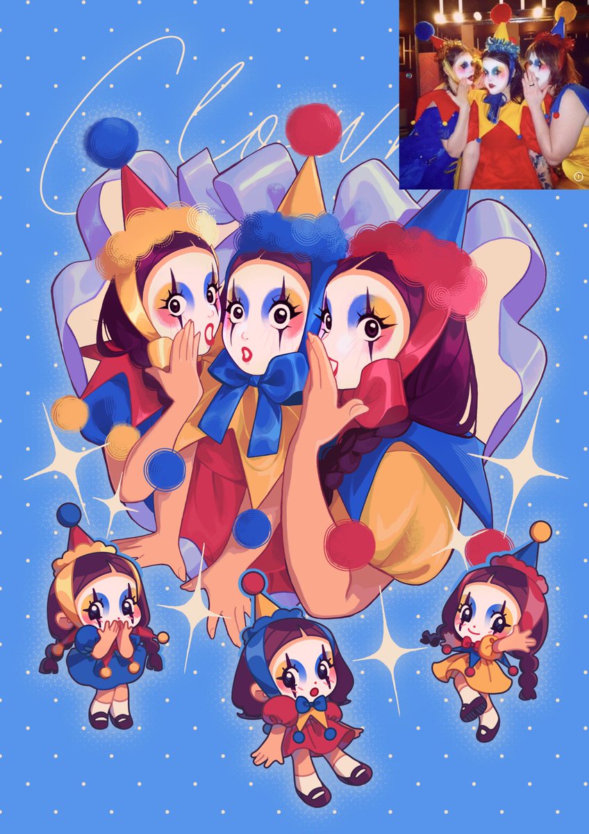 Clown girls!! Me and my besties dressing up again ✨✨