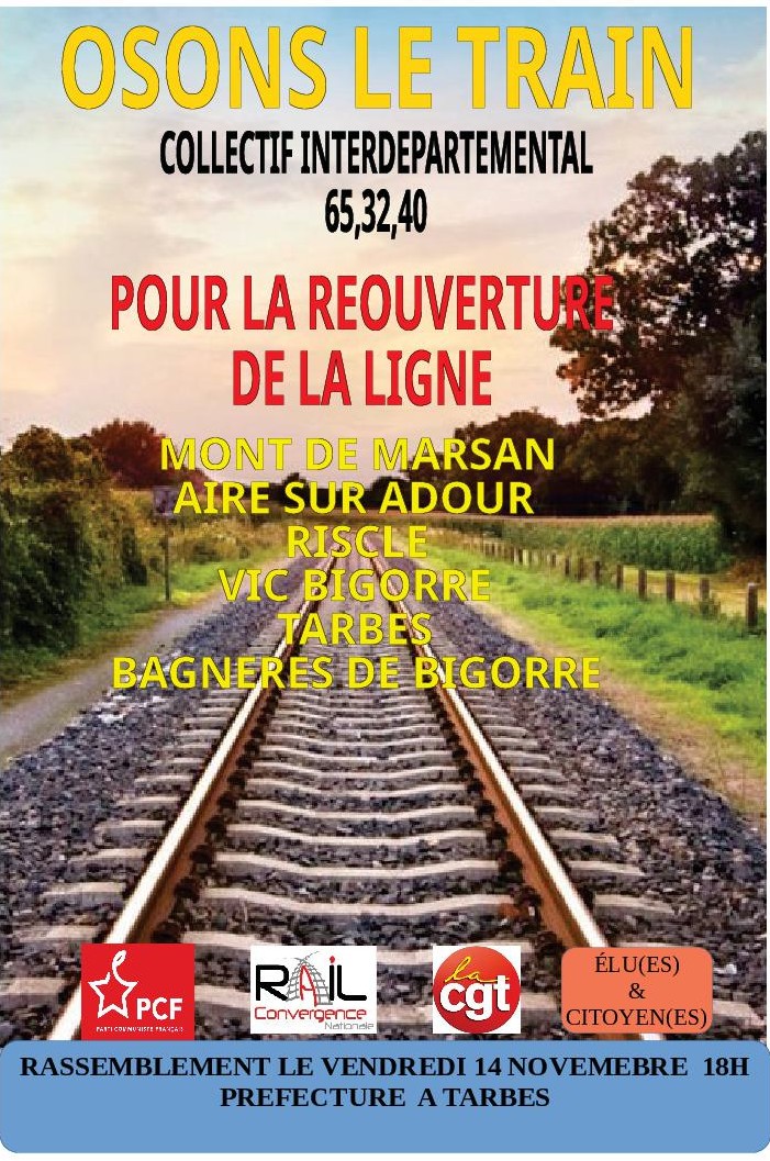 Rassemblement devant la Préfecture à Tarbes, vendredi 14 novembre à 18h