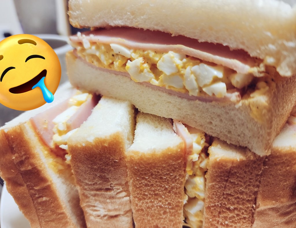 ori_4l7's tweet image. みおち愛(  ^-^)⊃⌒︎︎❤︎︎ˊ˗
いつも爆笑で楽しいね😽

朝食に作ってくれた大優勝たまごサンド🥇