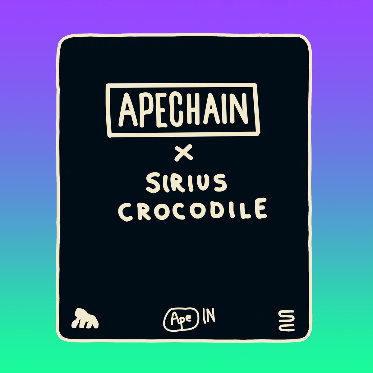 apecoin's tweet image. ApeCoin x DRiP: a Sirius Crocodile collab

A hand-crafted art drop created by @siriuscrocodile, curated by Apes on @solana.

Claim now at drip.haus, then complete our form to win bonus droplets by donating to Sirius Crocodile&apos;s leaderboard for exclusive art.