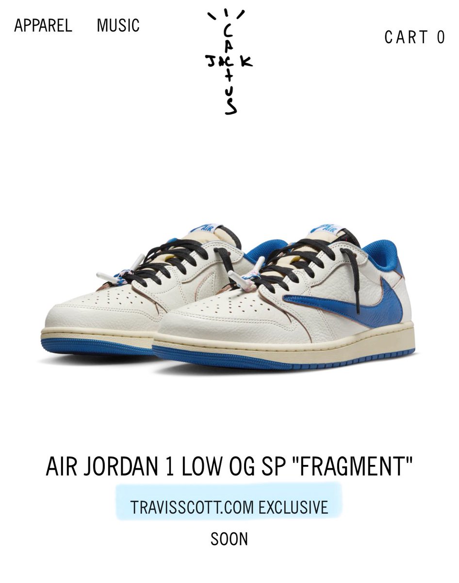 🚨 トラヴィス・スコット × フラグメント AJ1 LOW 緊急速報