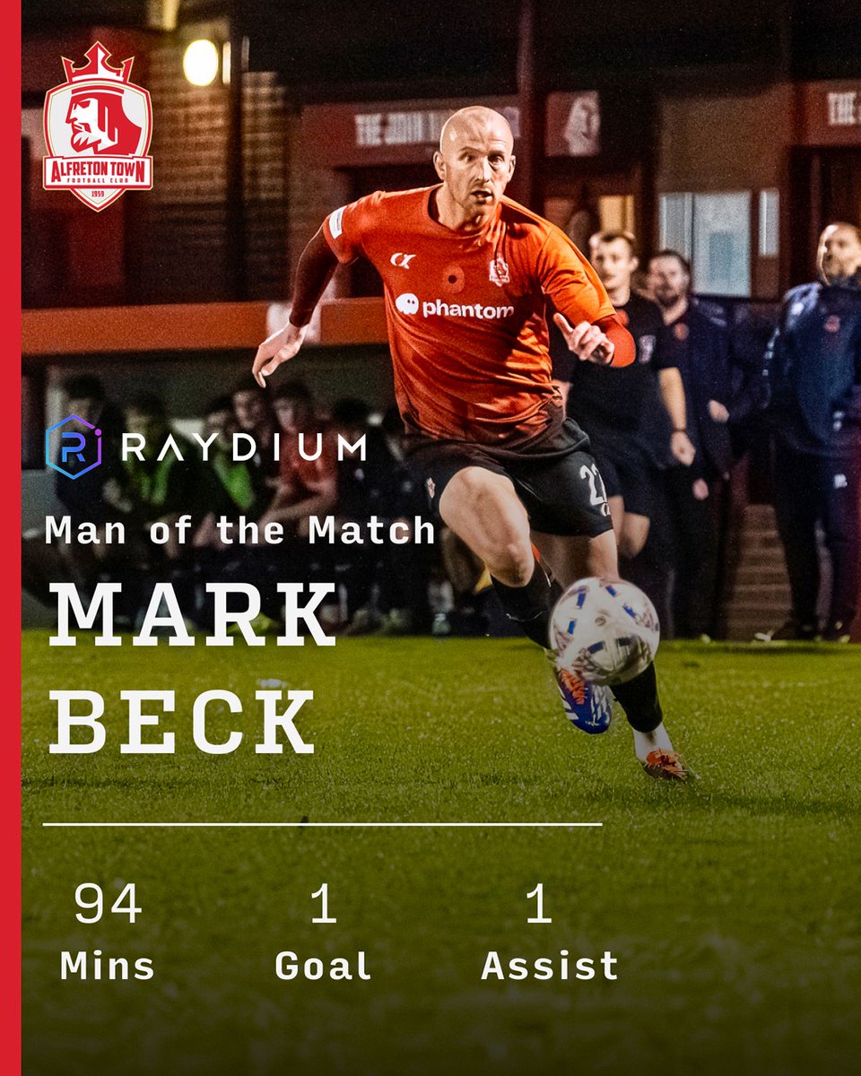 alphafcxyz's tweet image. COME ON YOU REDS!!!

The @Raydium Man of the Match goes to @markbeck94