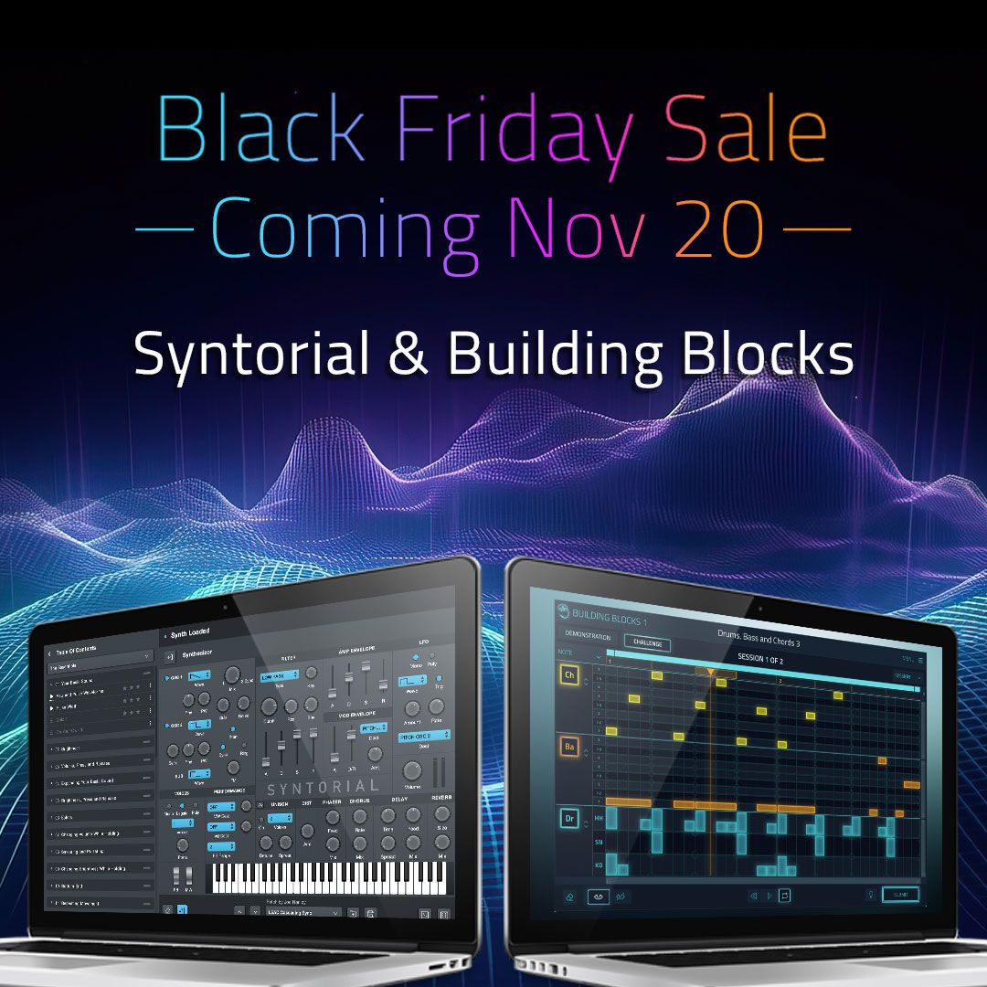 Black Friday sale starts Nov 20!
#blackfridaysale  #syntorial #musicproduction  #sounddesign  #synths  #producers