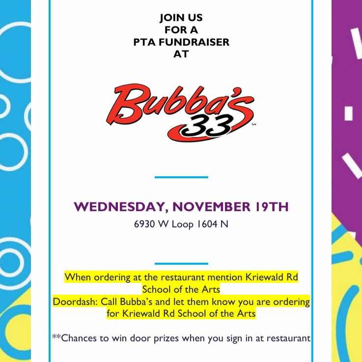 Please mark your calendars for dinner on November 19th and help support our school.